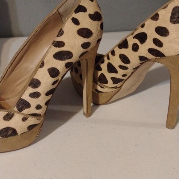 Chinese laundry leopard cheetah animal print w platforms high heel - Picture 6 of 14